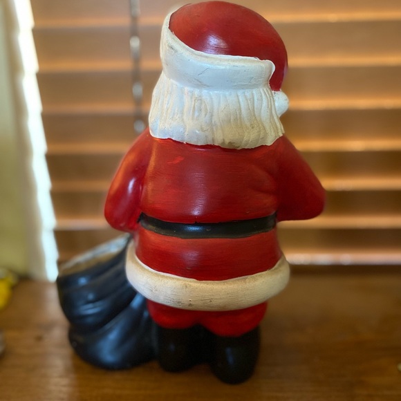Small hand painted Santa will small sack for flower pot - Picture 4 of 4